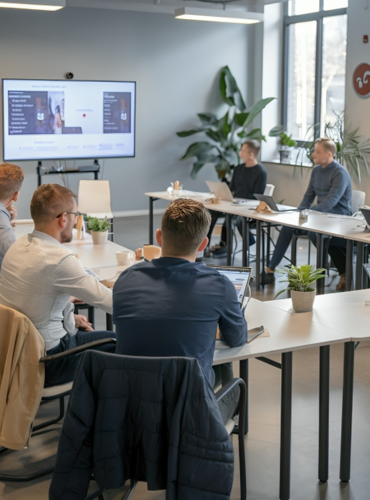 Group of employees taking security awareness training