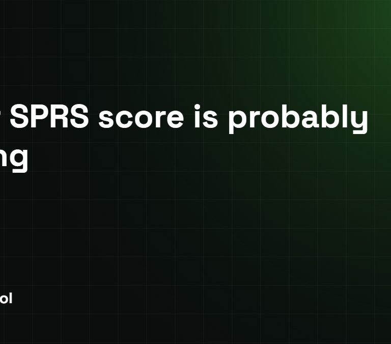 Your SPRS score is probably wrong